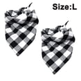 thumbnail image 2 of Paquete de 2 pañuelos para perros, pañuelos navideños clásicos a cuadros para mascotas, baberos triangulares, pañuelo, accesorios para disfraces de mascotas para perros pequeños, medianos y grandes,, 2 of 5