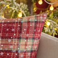 thumbnail image 3 of Pack of 2 Christmas Plaid Decorative Throw Pillow Covers Snowflake Tartan Scottish Cushion Cover for Sofa Couch Farmhouse Holiday Decor Red and Yellow, 20x20 Inch, 3 of 6