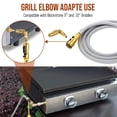 thumbnail image 5 of Alloxity 7FT Quick Connect Propane Hose for RV to Grill, Propane Hose Adapter with 1/4" Shutoff Valve and 1/4" Male Full Flow, Stainless RV Hose with Elbow Adapter for 17" and 22" Blackstone Griddles, 5 of 8