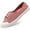 Pink, variant on Harvest Land Women's Low Top Canvas Shoes Fashion Flat Slip on Shoes Casual Walking Sneakers