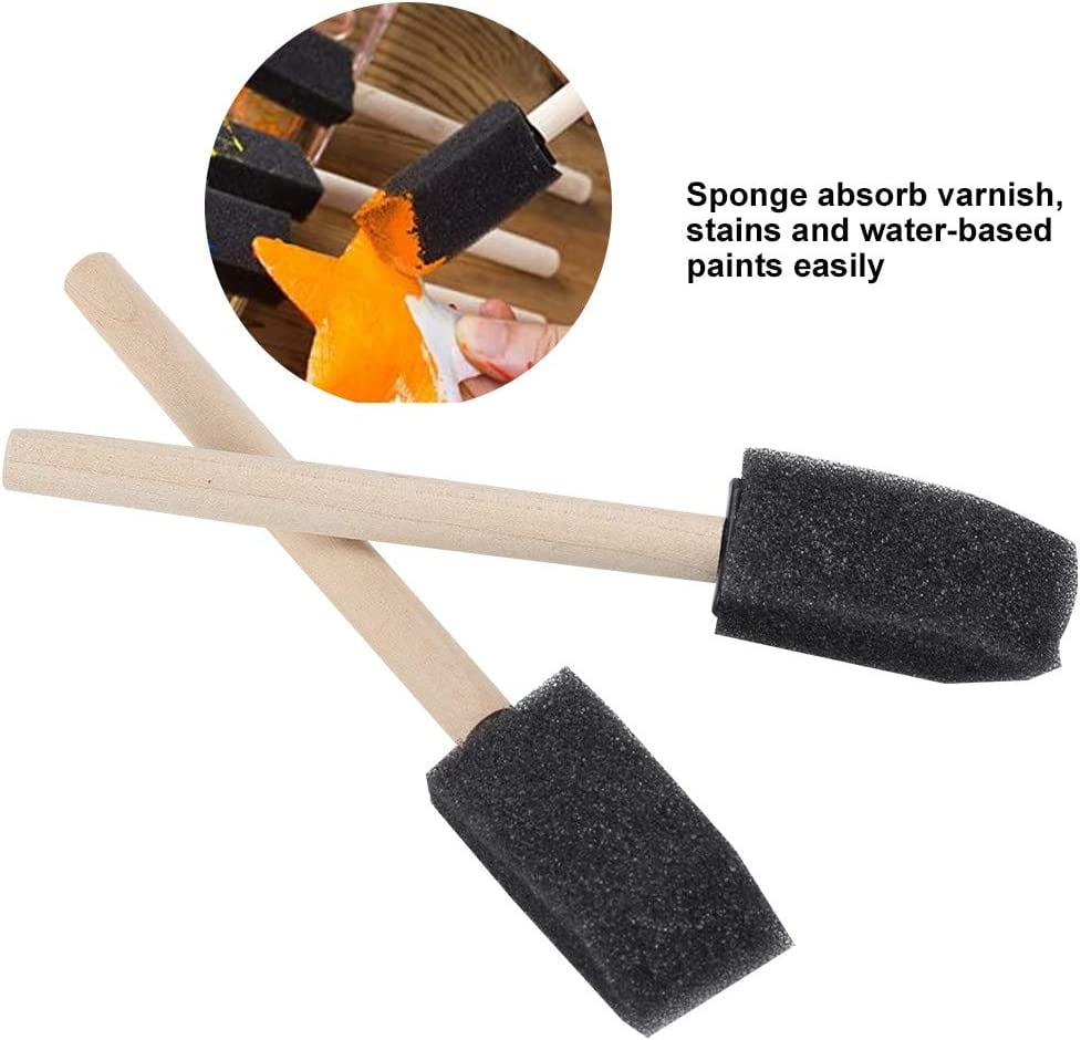 Sponge Brush Foam Paint Brushes, Foam Brushes, Reusable Sponge Paint Brush for DIY Projects Art Classes