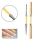 thumbnail image 4 of Pincel para uñas de doble punta, pincel para decoración de uñas, pinceles para pintar uñas, pincel para delinear uñas, juego de pinceles para uñas de gel UV, pelo de nailon con mango de diamantes de, 4 of 5