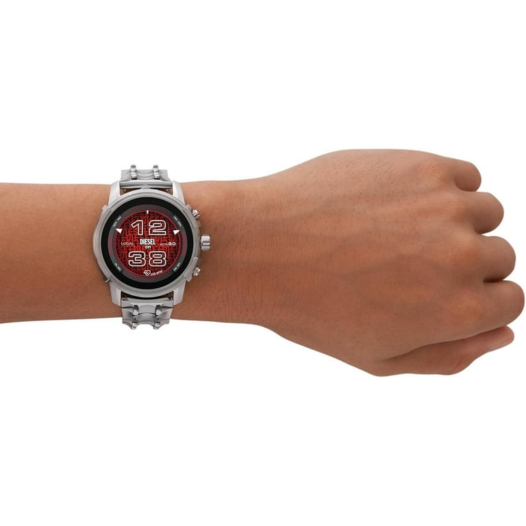 Diesel DZT2040 Griffed Gen 6 Silver Stainless Steel Bracelet