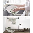 thumbnail image 5 of Pink Spring Floral Kitchen Dish Towels for Drying Dishes Set of 4, Elegant Pastoral Flowers Birds Watercolor Waffle Weave Microfiber Hand Tea Bathroom Towels Quick Dry & Absorbent Towel 15.7x23.6, 5 of 7