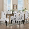 thumbnail image 2 of Printed Dining Room Chair Covers Set of 4, Stretch Kitchen Chair Covers Washable Parsons Chair Slipcover Removable Dining Chair Protectors for Hotel,Ceremony(Floral Pattern3), 2 of 6