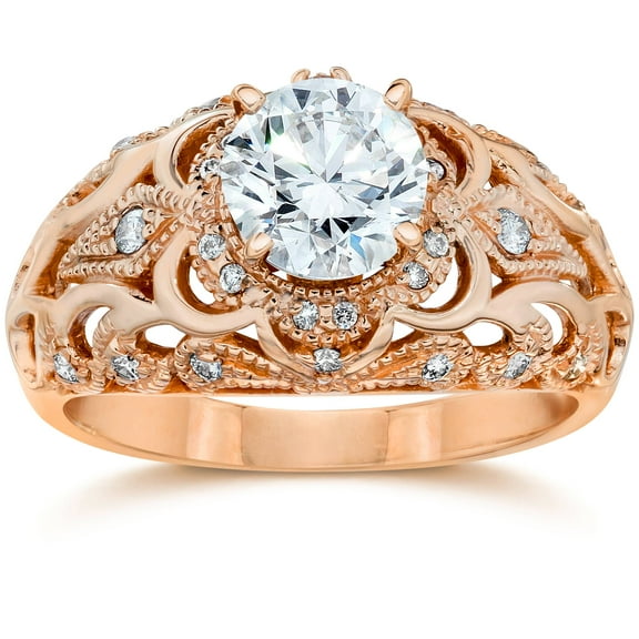 Pompeii Emery .75Ct Vintage Diamond Antique Engagement 14K Rose Gold (H/I,I1)