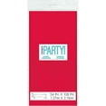 thumbnail image 3 of Nappe de table rectangulaire en plastique rouge rubis, 54" x 108", 3 of 3