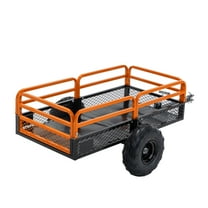 Heavy Duty Tow Behind Dump Cart - 1500LB Capacity & 15 Cu. Ft Volume for Garden & Landscape Work