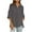 Gray, variant on Fanxing Womens V Neck Linen Shirt 3/4 Sleeve Shirts Solid Color Comfy Tops Summer Casual Dressy Tunic Blouses White,S