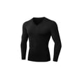 thumbnail image 2 of Guardurnaity Camiseta de compresión ligera y cómoda para hombre, camiseta de manga larga con cuello en V, camisetas largas para hombre Camisetas, 2 of 6