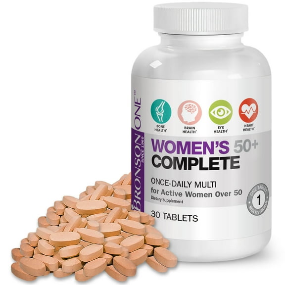 Bronson ONE Women's 50  Complete MultiVitamin MultiMineral, 30 Tablets