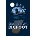 thumbnail image 3 of Seattle, Washington, Bigfoot, Contour (100% Cotton Canvas Reusable Tote Bag), 3 of 3