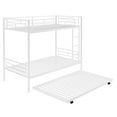 thumbnail image 4 of MERAX  Twin over Twin Metal Bunk Bed with Trundle White, 4 of 5