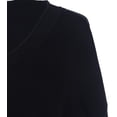 thumbnail image 4 of Ola Mari Knit V Neck Tunic Top, Medium, Black, 4 of 5