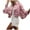 Pink, variant on Lovskoo Women's Sequin Tassel Jacket Retro Long Sleeve Lapel Reflective Fringe Jacket Party Clubwear Red