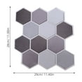 thumbnail image 2 of Luxshiny Multi Color PVC Waterproof Hexagonal Wall Tile Stickers Self Adhesive Decor for Living Room and Bedroom 10pcs, 2 of 8