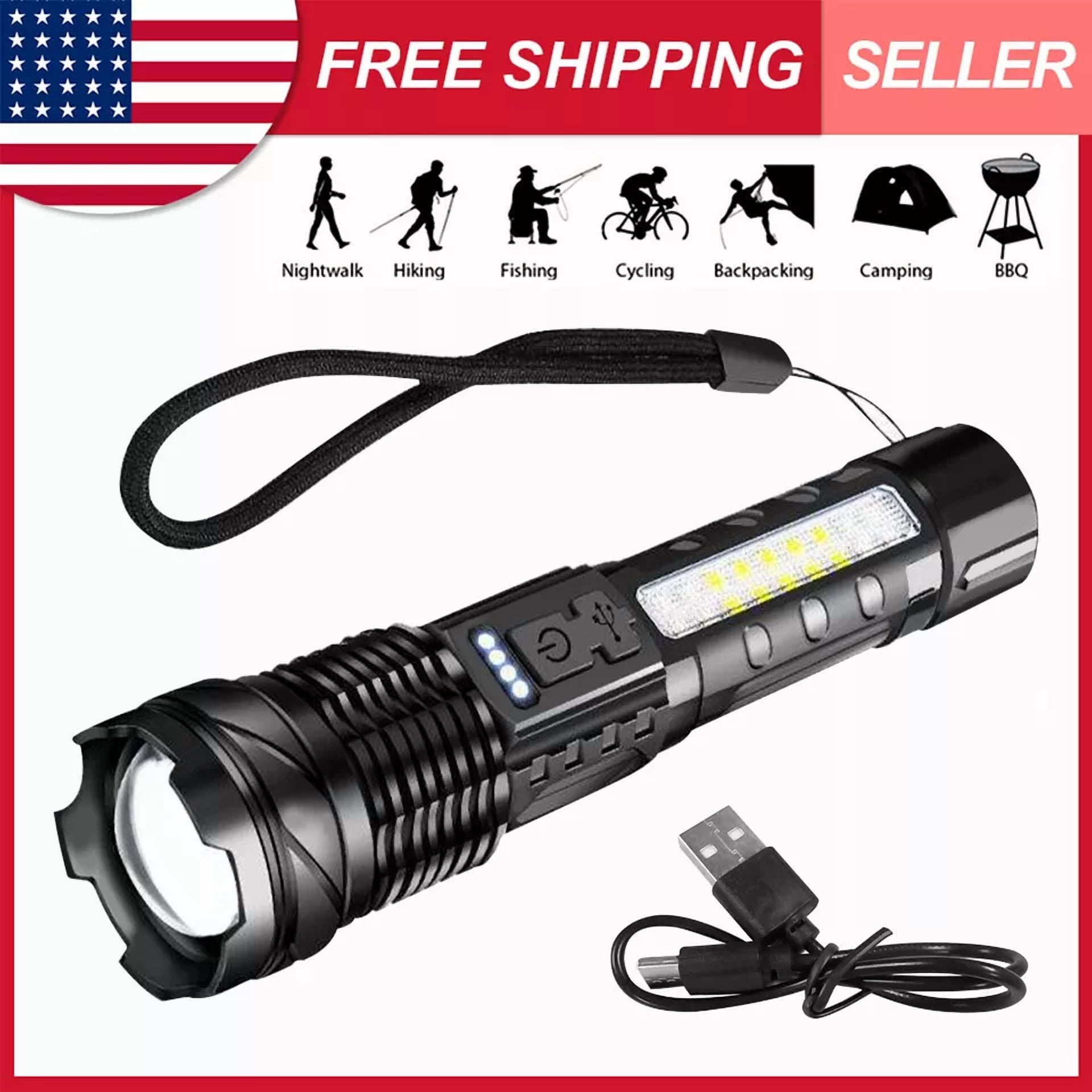Super Bright 22000000Lm Led Flashlight High Powered Torch Usb Rechargeable Lamp