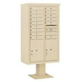 thumbnail image 6 of Salsbury Industries Pedestal Mounted 15 Door Front Load 4C Horizontal Cluster Box Unit with 2 Parcel Lockers, 6 of 6