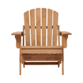 thumbnail image 4 of Tcbosik Folding Adirondack Chair, Wooden Lounge Chair for Backyard, Lawn, Porch, Patio, 330 lbs Capacity, Light Brown, 4 of 9