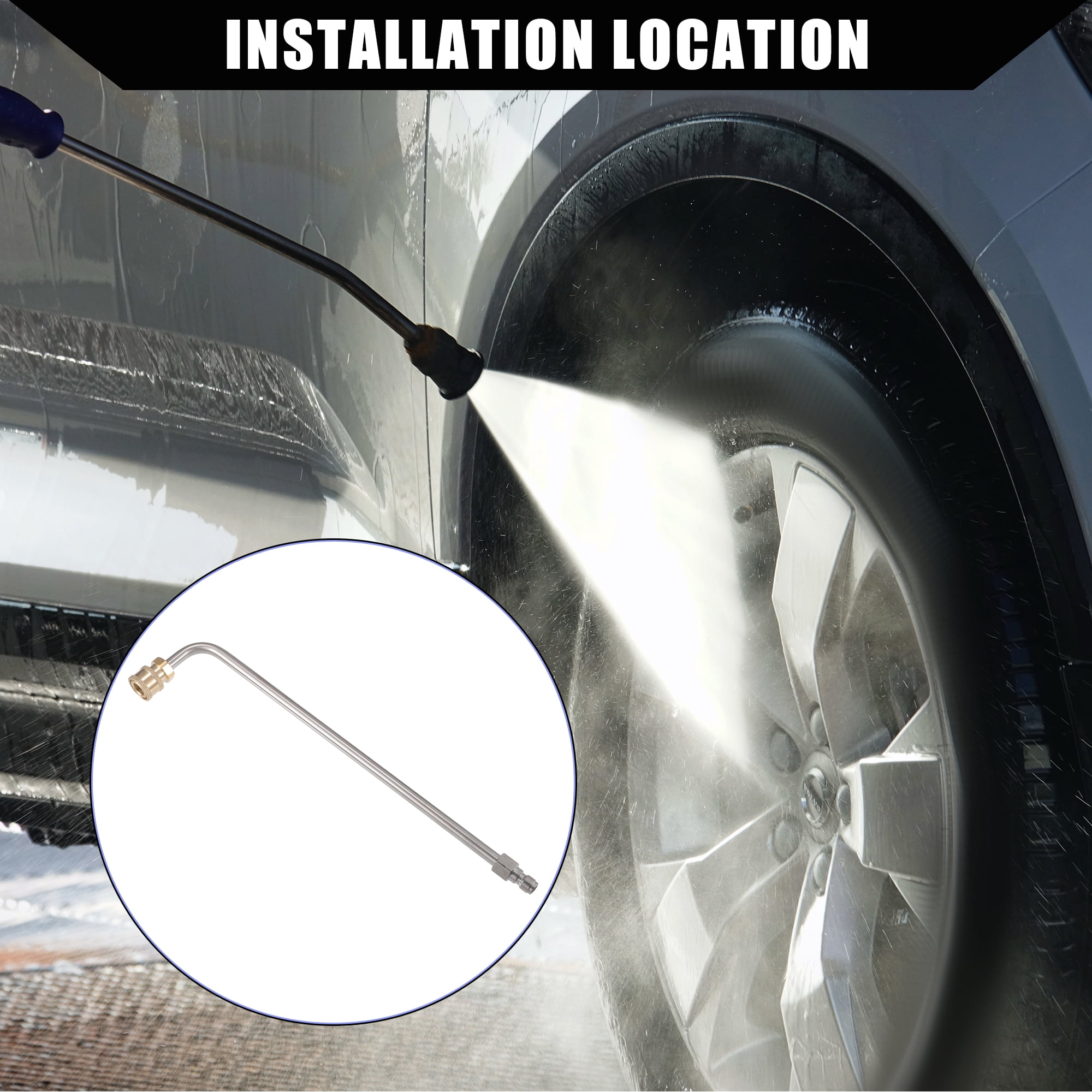 Unique Bargains Pressure Washer Extension Wand for Car Motorcycle Bike 35cm