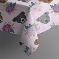 thumbnail image 5 of Cute Pitbull Terriers Dog and Flower Square Tablecloth,Waterproof Square Table Cover,Wipeable Spillproof Washable Table Cover for Home Kitchen Party Decor 42"X42"(107x107cm), 5 of 6