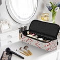 thumbnail image 6 of Hair Tools Travel Bag Heat-Resistant Curling Iron Organizer Bag with Detachable Heatproof Mat Travel Storage Case Candy Cane and Gold Stars, 6 of 8