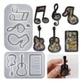 thumbnail image 2 of Instrument Note Silicone Molds Epoxy Resin Casting Mold Craft Keychain Pendant Mold Handmade Jewelry Tool, 2 of 7