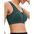 thumbnail image 4 of Women's Zip Front Sports Bra Wireless Post-Surgery Yoga Bras Removable Cups, 4 of 8
