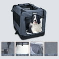 thumbnail image 3 of JESPET & GOOPAWS: 36" Soft Pet Crate - Grey - Dogs & Cats Up to 70 lbs, 3 Door Folding Kennel, Indoor Outdoor Travel Carrier, Mesh Windows, Fleece Mat, 3 of 6