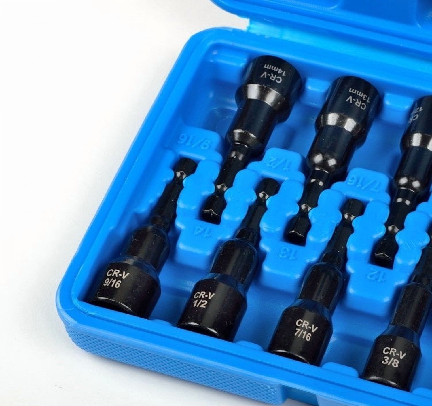12 pc 1/4 Inch Drive Quick Change Kit Allen Wrench Hex Key Bit Socket Set Metric and Standard Sizes
