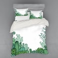 thumbnail image 2 of Ambesonne Cactus Bedding Set 3 Pcs, Arizona Doodle Desert, Twin, Green Pale Green Seafoam, 2 of 3