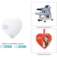 thumbnail image 4 of PYD Life 24 PCS Sublimation Ornament Blanks Glass 3 Inch Heart Shaped Ornament with Red Ribbon for DIY Crafting Personalized Home Christmas Decor Bulk, 4 of 6