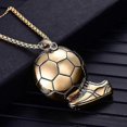 thumbnail image 3 of Balón de fútbol Cookied con dije de zapato, regalo para aficionados al deporte, ideal para la Copa del Mundo, collar deportivo para hombre BG, 3 of 5