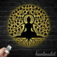 thumbnail image 2 of Handmadetneonsign Buddha Tree Of Life Metal Wall Art LED Light, Buddhist Yoga Metal Sign Home Decor, 2 of 5