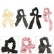 thumbnail image 4 of 4 piezas de tela para el cabello banda para el cabello Bowknot para la cola de caballo, accesorios para el cabello con cinta para mujeres (Negro, Beige, Gris, Rosa Claro, 1 pieza cada una), 4 of 6