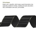 thumbnail image 3 of Unique Bargains 1 1/2 Inch 25 Yard Wide Satin Ribbon with Gold Edges Grosgrain Fabric Ribbon for Gift Wrapping, Black, 3 of 7