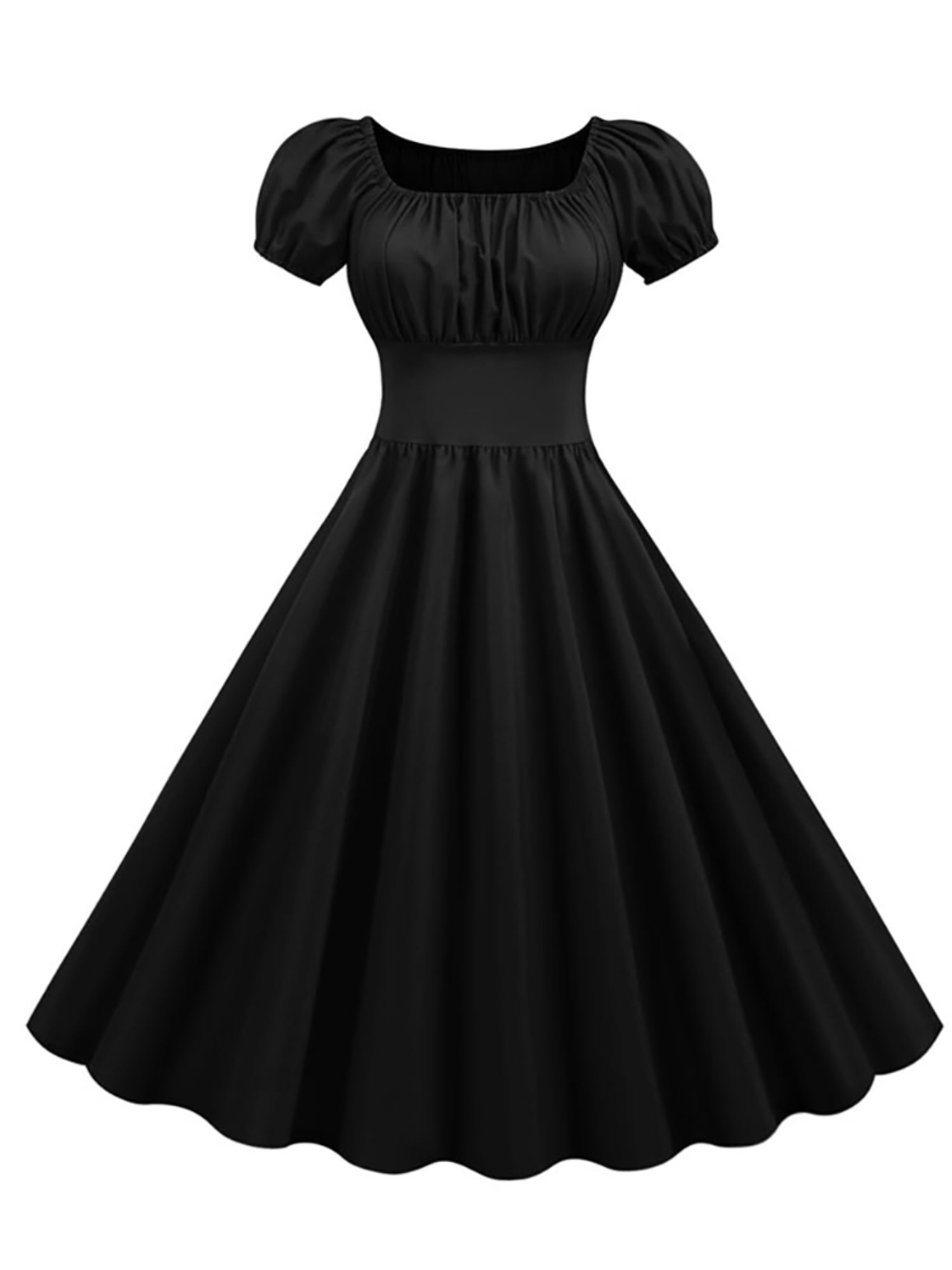 Women Vintage Rockabilly Swing Skater Dress Evening Party Cocktail Bridal Gown 