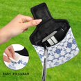 thumbnail image 4 of Haosy Elegant and Traditional Floral Golf Mallet Putter Cover Strong Magnetic Leather Golf Club Headcover Closure, 4 of 7