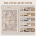 thumbnail image 5 of Roxstand Washable Area Rugs 5x7, Stain Resistant Lightweight Vintage Rugs for Living Room, Non Skid Farmhouse Bedroom Rugs(5'x7', Vintage03-Orange), 5 of 10