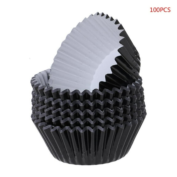 YIEMEEN 100pcs Paper Cupcake Cup Aluminium Foil Muffin Baking Cups Liners Cupcakes for C