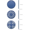 thumbnail image 2 of Trivets - Silicon Mats for Hot Pots and Pans, Multi-Use Carved Hot Pads, Flexible Modern Kitchen Table Mat,  Round Teapot Coaster Set of 3 Blue, 2 of 6