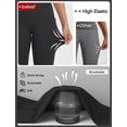 thumbnail image 3 of BALEAF Womens High Waisted Capri Leggings with Pockets Tummy Control Yoga Gym Pants Black L, 3 of 7