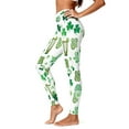 thumbnail image 7 of Hvot&aat Women's St. Patrick's Day Leggings Shamrock Stretchy Tights Yoga Pants Sports Fitness Peach Hip Stretch Pants, 7 of 7