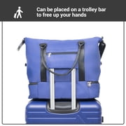 Travelhouse 5-Piece Hardside Luggage Set Spinner Lightweight Suitcase with TSA Lock & Duffel Bag. (Blue)