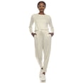 thumbnail image 1 of White Mark Ensemble de Pyjama de Détente pour Femmes 2 Pcs, Doux, Chandail à Manches Longues et Pantalon Jogger, 1 of 6