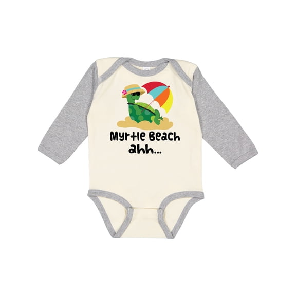 Inktastic Myrtle Beach South Carolina Boys or Girls Long Sleeve Baby Bodysuit