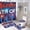 style-6, variant on 4th of July 4 Piece Shower Curtain Sets, Non-Slip Rugs, Toilet Lid Cover And Bath Mat, for Bathroom Decor Set, 72" X 72"