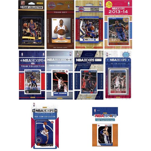 C&I Collectables PISTONS1019TS NBA Pistons Détroits 10 Cartes à Collectionner sous Licence Différentes Ensemble d'Équipe