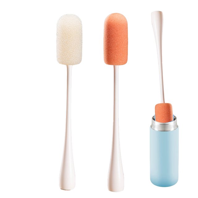 uds cepillo de esponja para biberón El cepillo de esponja para biberón puede eliminar eficazmente las manchas del fondo de la taza