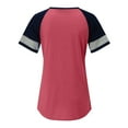 thumbnail image 6 of Pink Women's Short Sleeve T-shirt, Stitching Sleeve Short Neck Round T Shirt Women'S Loose Casual Blouse Women'S Blouse,Women's Short sleeve T-shirt M, 6 of 6